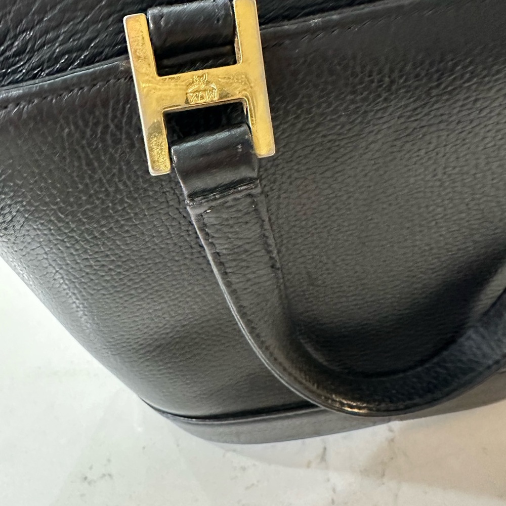 MCM Michael Cromer Black Leather Satchel Bag - Picture 4 of 10